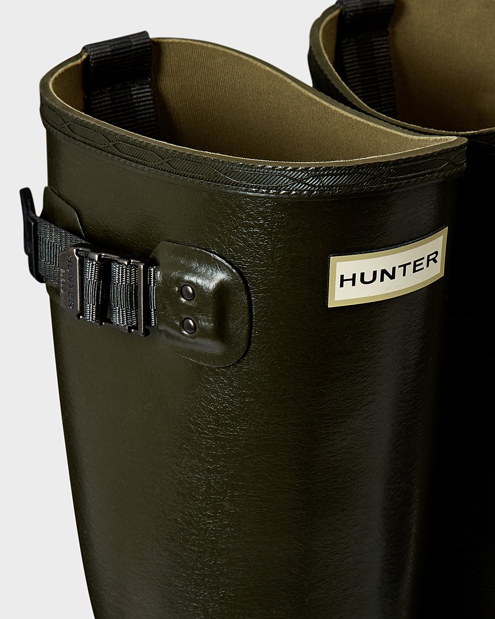 Women Hunter Balmoral Poly-Lined | Tall Rain Boots Dark Olive | NZ-72046-IGJW